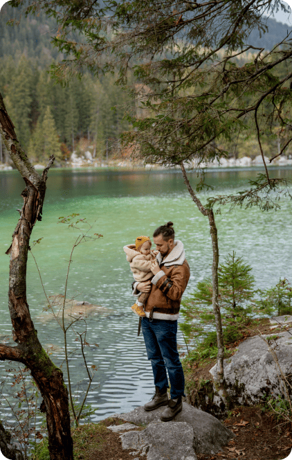 Man holding child