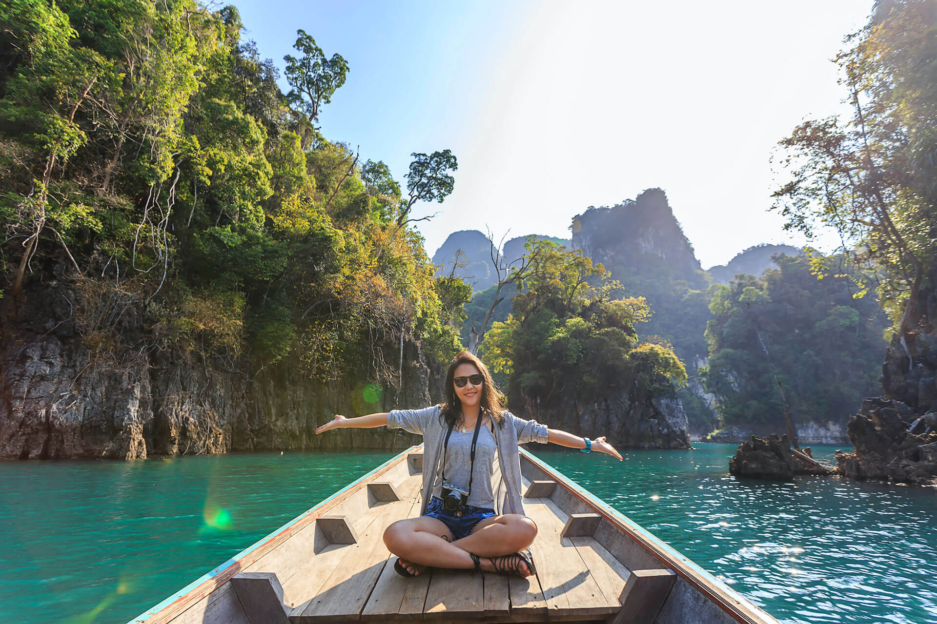 Woman on boat