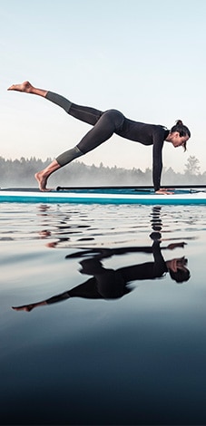 woman surfing