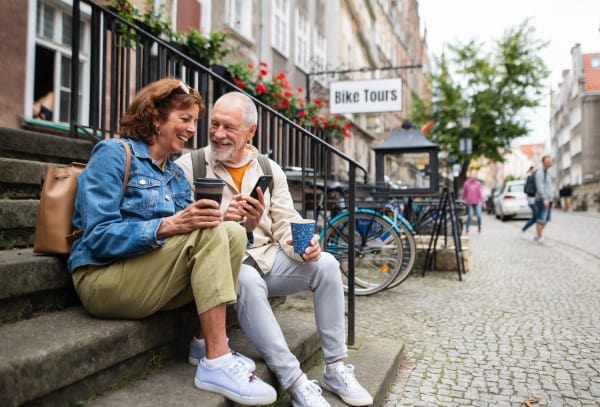 Older couple of steps