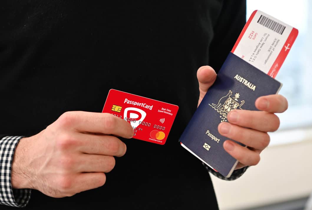 man holding passport
