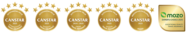 Travel insurance awards - canstar mozo wemoney