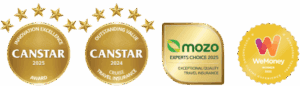 Travel insurance awards - canstar mozo wemoney