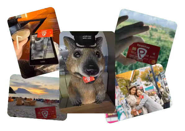 people on holidays holding their passportcard